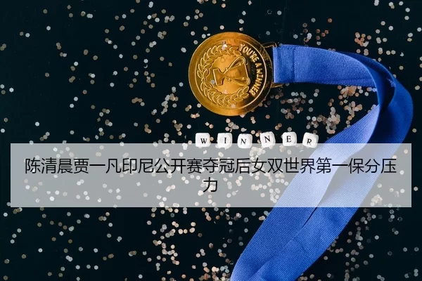 陈清晨贾一凡印尼公开赛夺冠后女双世界第一保分压力